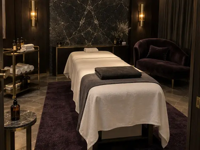 Siyah mermer duvarlı masaj odası — Başakşehir, Masaj Salonun